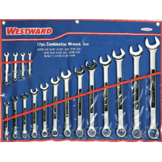 JOGO CHAVE COMBINADA CROMADA 1/4 - 1 1/4 17 PEÇAS - WESTWARD - 2224325/4PL92