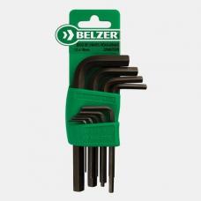 JOGO DE CHAVE HEXAGONAL 1,5 A 10 MM 9 PEÇAS - BELZER - 220407SBR