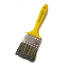 PINCEL TRINCHA CERDA GRIS CABO AMARELO 2 1/2" - 63MM - COMPEL