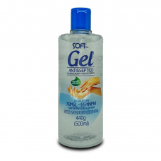 ÁLCOOL GEL HIGIENIZADOR PARA AS MÃOS SOFTFIX - 500ML (440G)